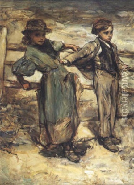 Children Of The Sea Oil Painting - Francis Montague (Frank) Holl