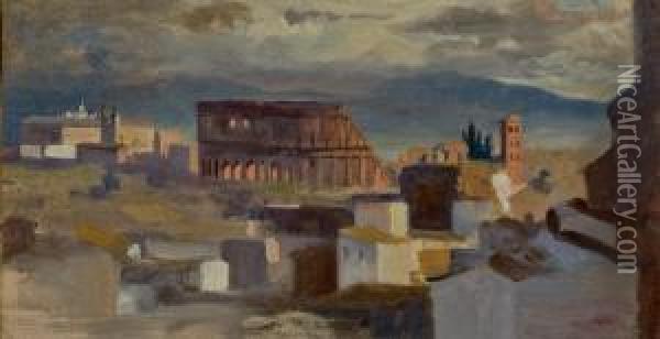 Vue Du Colisee A Rome Oil Painting - Pierre-Henri de Valenciennes