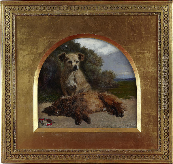 Scotch Terriers Oil Painting - William Davis