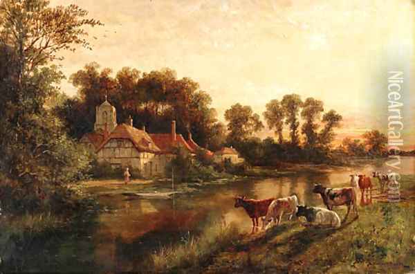 Near Petersham-On-Thames Oil Painting - William Raymond Dommersen
