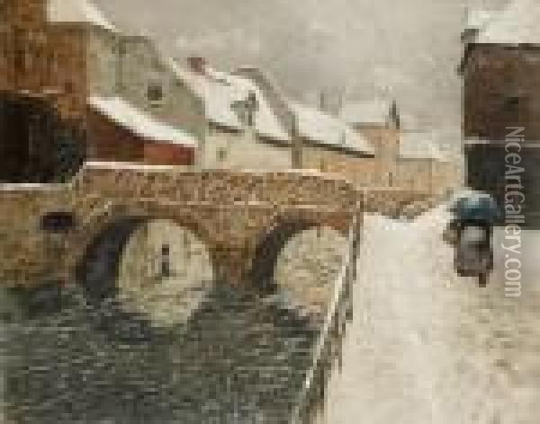 Broen I Amiens Oil Painting - Fritz Thaulow