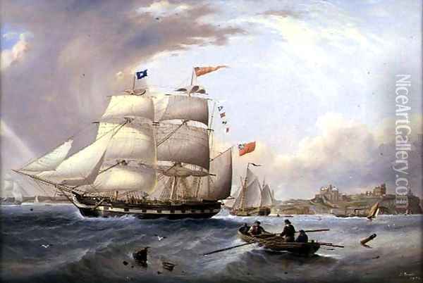 The Golden Spring off Tynemouth 1854 Oil Painting - John Prescott Knight