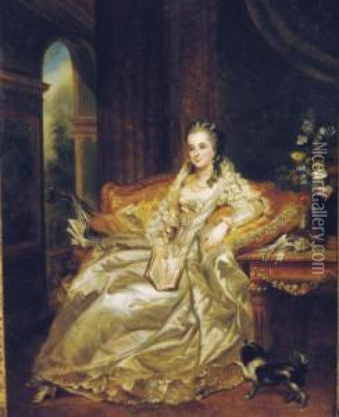Portrait Of Comtesse D'egmont Pignatelli, Nee Richelieu, In Spanish Costume Oil Painting - Alexander Roslin