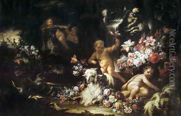 Barocke Szenerie Oil Painting - Andrea Belvedere