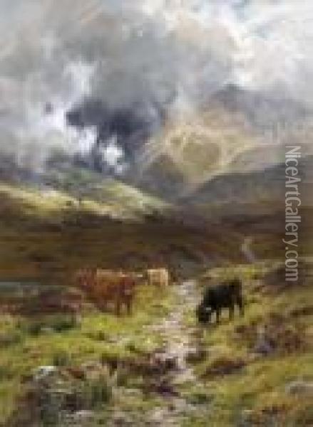 Hills Of Ross Shire, Glen Torridon Oil Painting - Louis Bosworth Hurt