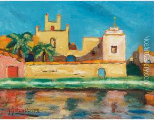 Near Maniwaki; Matanzas, Near Havana Oil Painting - John Young Johnstone