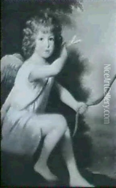 Portrait Of A Young Boy As Cupid Oil Painting - John Russell