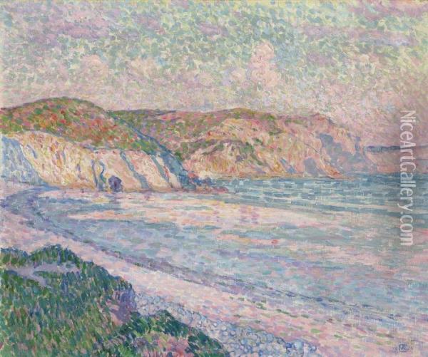 Plage A Morgat Oil Painting - Theo van Rysselberghe