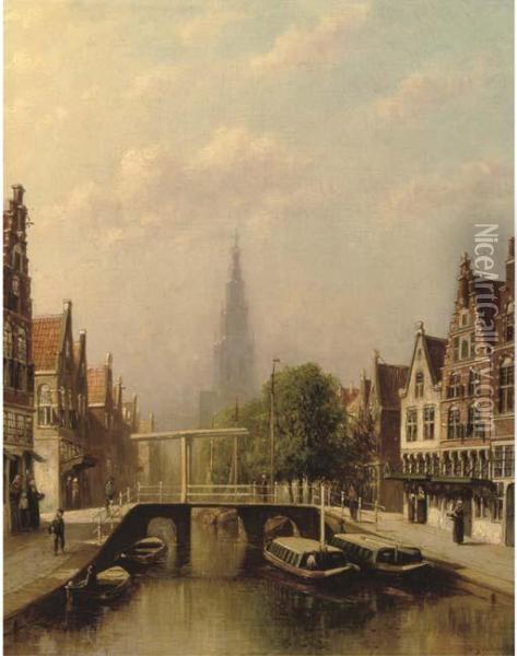 The Kaaswaag On A Sunny Day, Alkmaar Oil Painting - Pieter Gerard Vertin