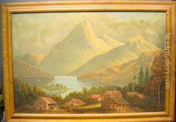 Adirondack Valley Oil Painting - Charles Henry B. Duncan