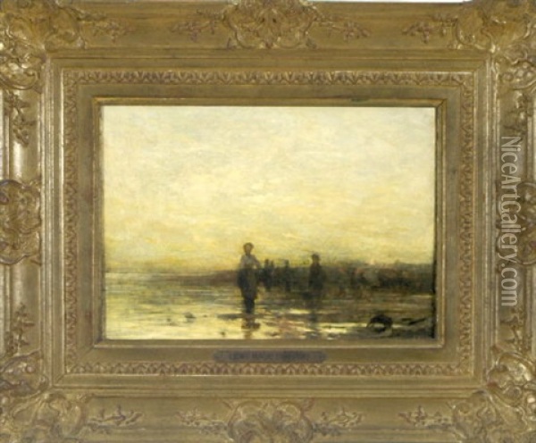 Wattfischerinnen In Der Abenddammerung Oil Painting - Ludwig Munthe
