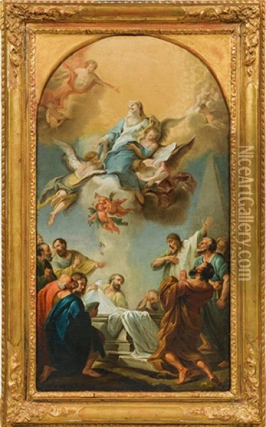 The Assumption Of The Virgin Oil Painting - Stephan Dorfmeister