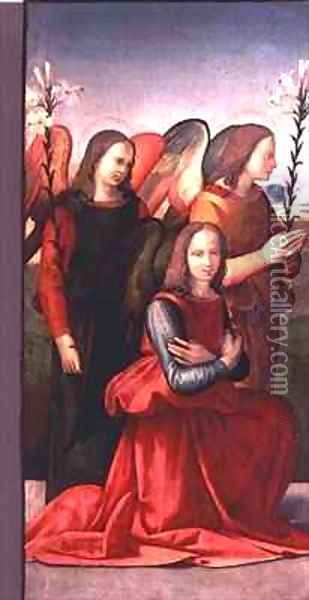 Three angels Oil Painting - Ridolfo Ghirlandaio