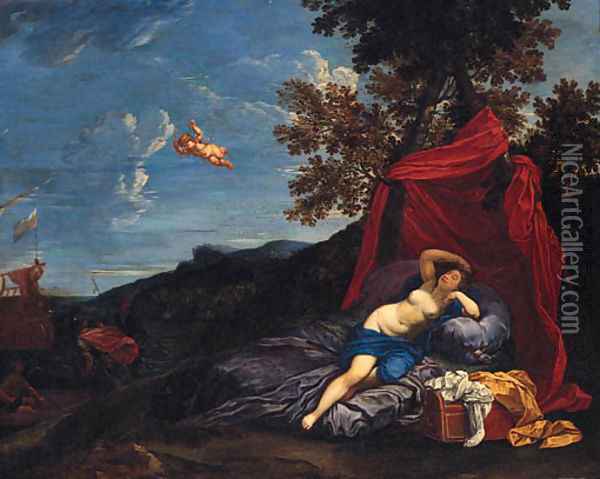 The departure of Aeneas Oil Painting - Domenico Zampieri (Domenichino)