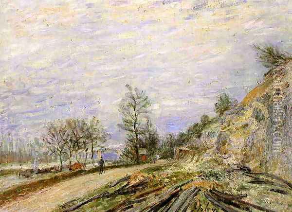 On the Road from Moret Oil Painting - Alfred Sisley