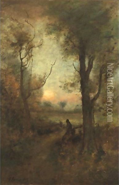 Forest Glow Oil Painting - George Inness