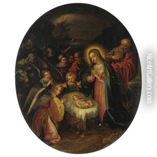Adorazione Dei Pastori Oil Painting - Hans Rottenhammer the Elder