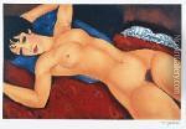 Spiaca Kobieta Z Rozlozonymi Oil Painting - Amedeo Modigliani