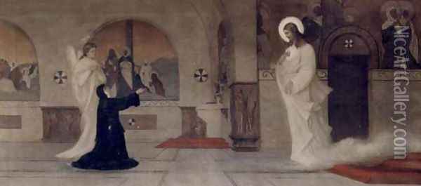 Vision of St Margaret Oil Painting - Adam Chmielowski