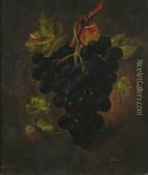 Still Life Of Grapes Oil Painting - William Harding Smith