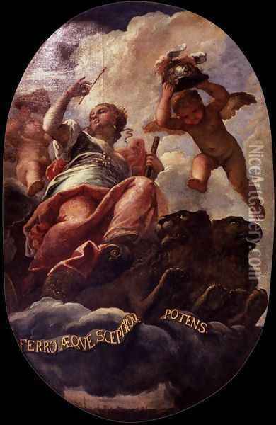 Triumph of Venice 1682 Oil Painting - Nicolo Bambini