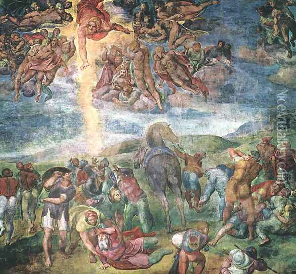 The Conversion of Saul 1542-45 Oil Painting - Michelangelo Buonarroti