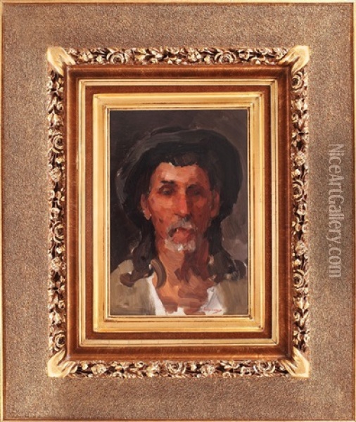 Portret De Taran (matei Rudaru) Oil Painting - Nicolae Grigorescu