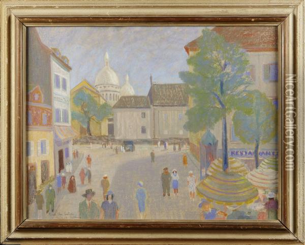 Place Enteatre Oil Painting - Hugo Carlberg