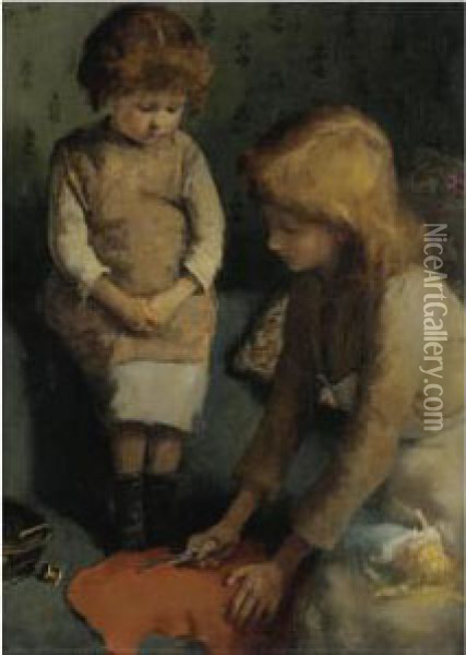 Little Sister Oil Painting - Elizabeth A.Stanhope Forbes
