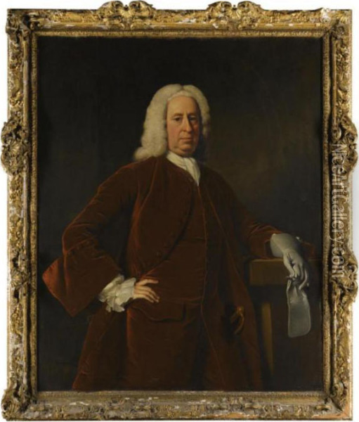 Portrait Of John Fitzgerald Villiers Oil Painting - Allan Ramsay