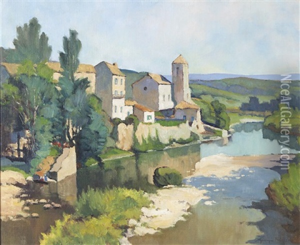 L'ardeche A Lamas Oil Painting - Georges Robin