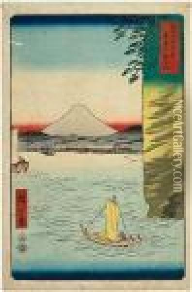 Bushu Hommoku No Hana Oil Painting - Utagawa or Ando Hiroshige