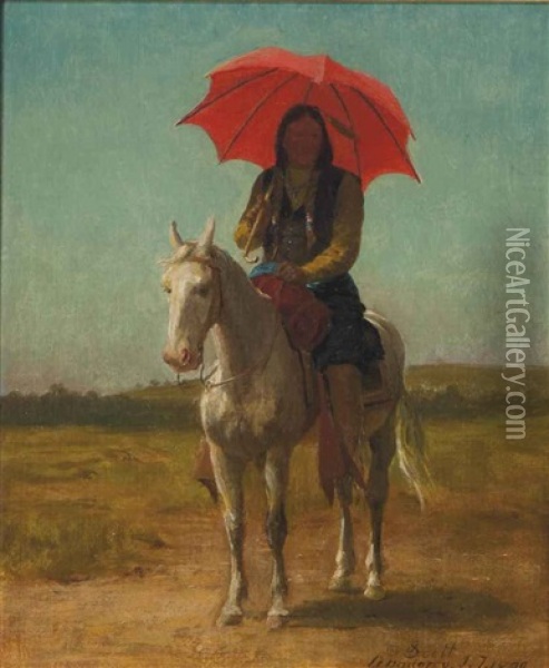 Horseman, Anadarko, Oklahoma Oil Painting - Julian Scott