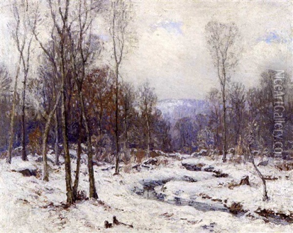 Snow Bound Brook Oil Painting - Wilson Henry Irvine