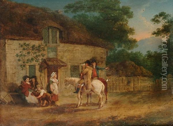 Some Refreshment At The Inn Oil Painting - George Morland