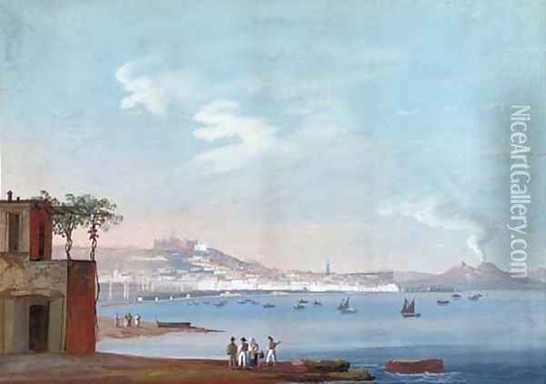 On the waterfront at Naples (one illustrated) Oil Painting - Neapolitan School