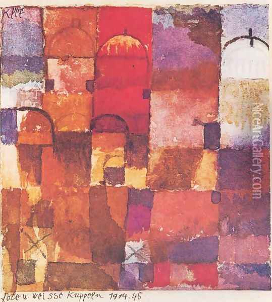 Rote und weisse Kuppeln Oil Painting - Paul Klee