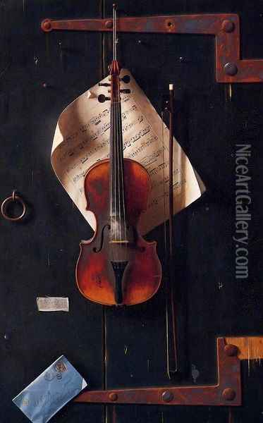 The Old Violin Oil Painting - William Michael Harnett