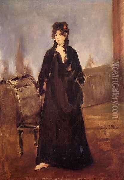 Portrait of Berthe Morisot 2 Oil Painting - Edouard Manet