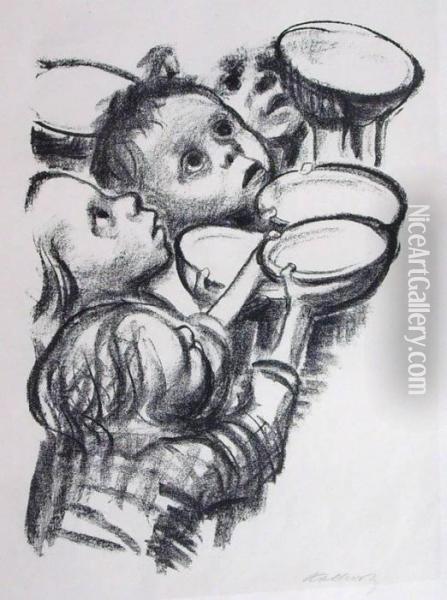 Deutschlands Kinder Hungern! 1923 Von Dem Knesebeck 202 A Iv A 1 Oil Painting - Kathe Kollwitz