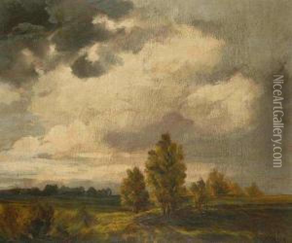 A Landscape Before A Storm Oil Painting - Viktor Rolin