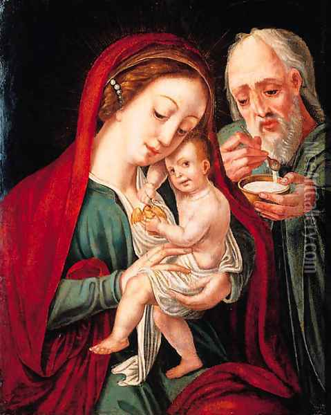 The Holy Family Oil Painting - Hans Memling
