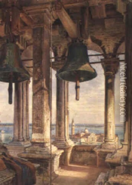 Blick Vom Campanile Auf San Giorgio Maggiore Oil Painting - Emanuel Stoeckler