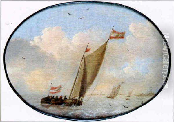 Marine Oil Painting - Jeronymus Van Diest