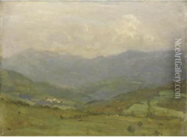 Paesaggio Montano Oil Painting - Giorgio Belloni