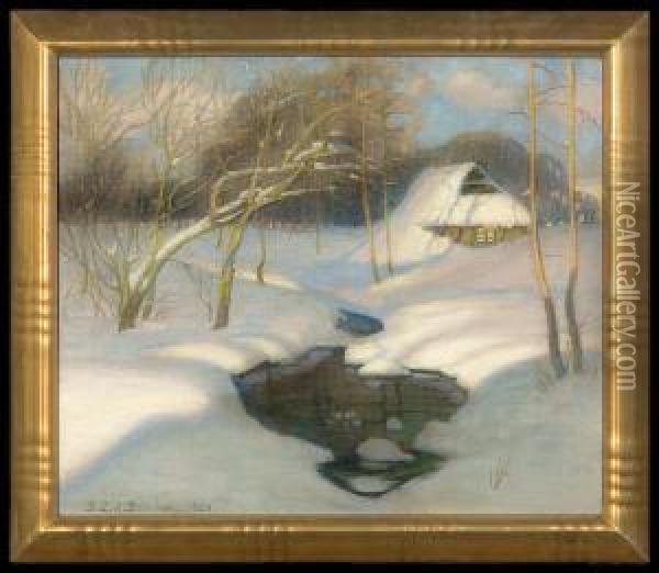 Winter Oil Painting - Sixtus, Ritter Von Dzbanski