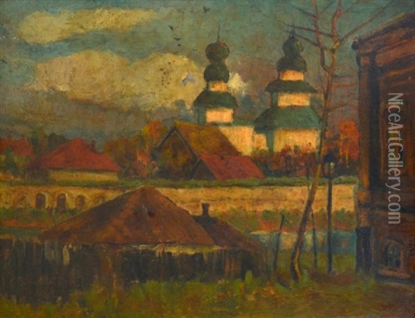 Le Monastere Danilov Oil Painting - Petr Ivanovich Petrovichev