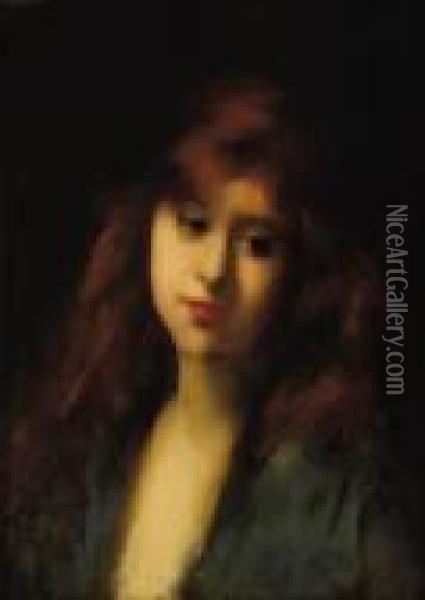 Ideal Head Oil Painting - Jean-Jacques Henner