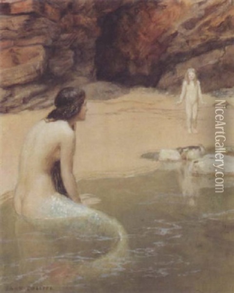 The Land Baby Oil Painting - John Collier