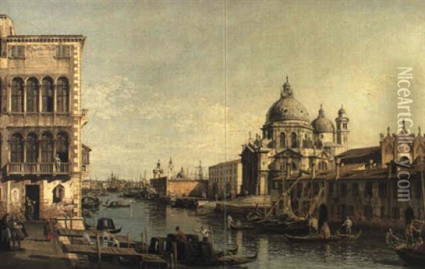 Santa Maria Del Salute And The Entrance To The Grand Canal, Venice Oil Painting - Bernardo Bellotto